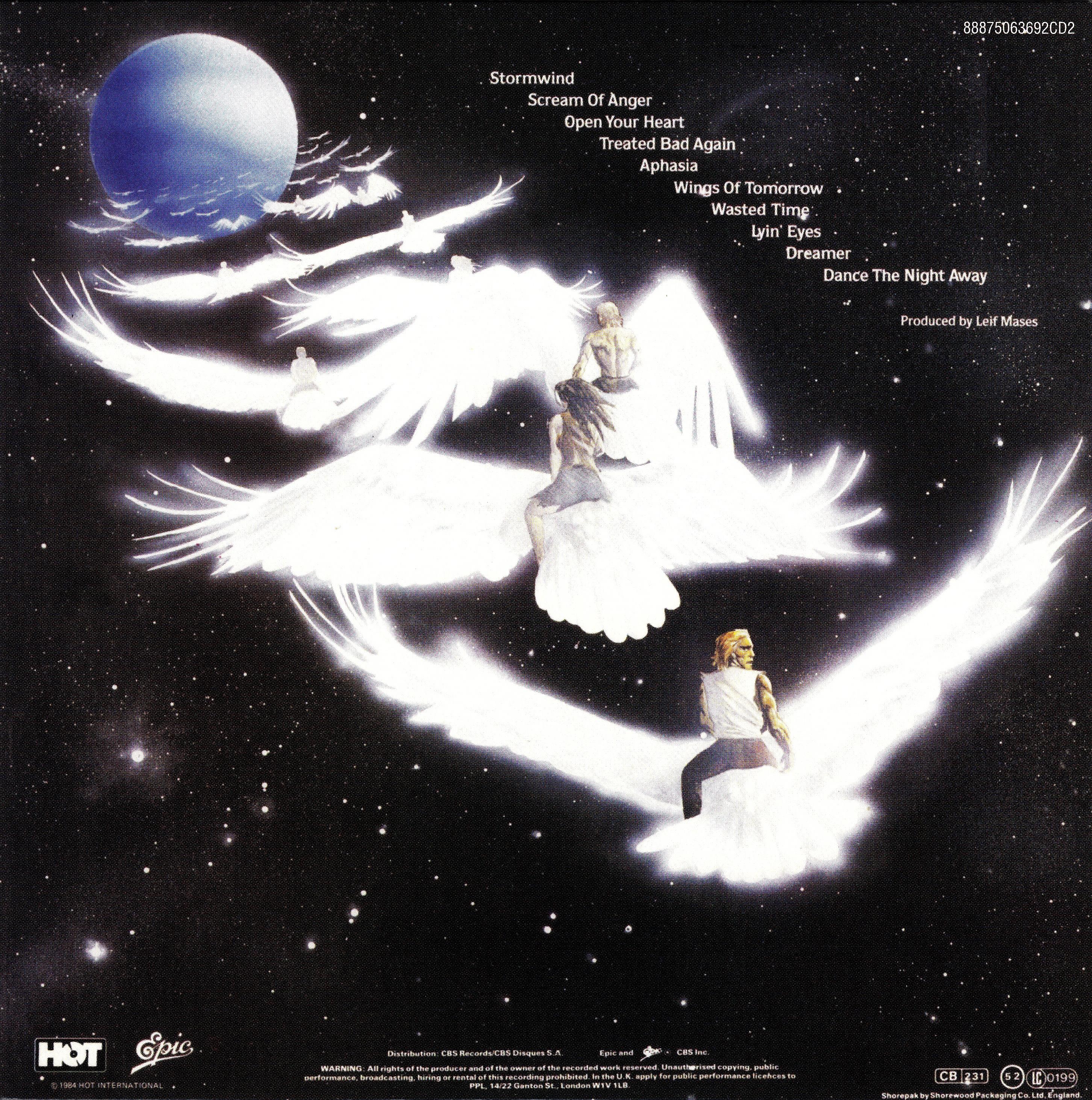 Europe  Original Album Classics; cd2 Wings Of Tomorrow : Back